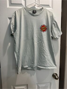 Santa Cruz Skateboards Pale Blue Logo T‑Shirt